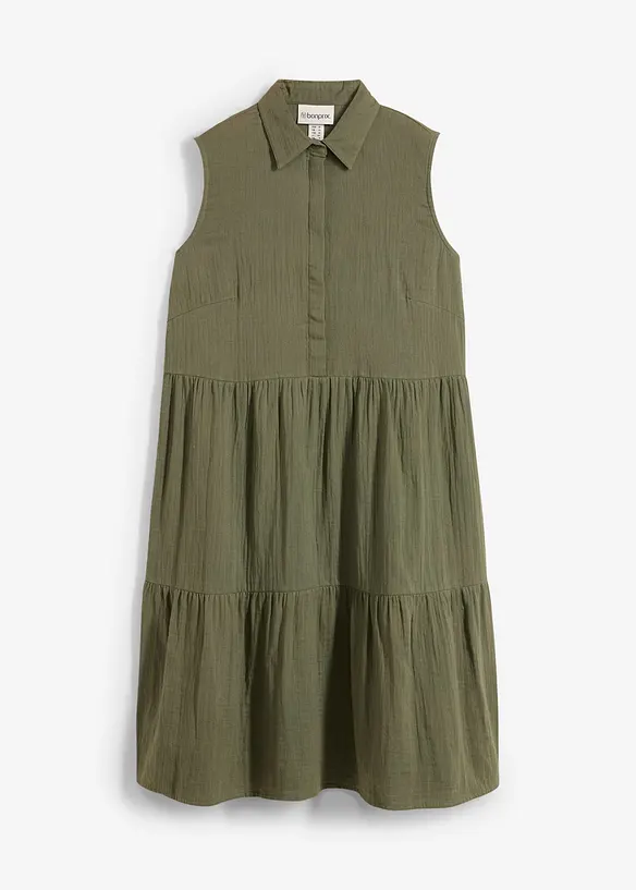 Tunikaklänning av luftig muslin, bonprix