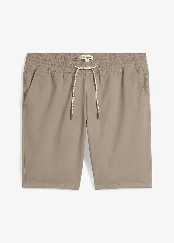 Dra på-shorts av ren bomull, Regular Fit, bonprix