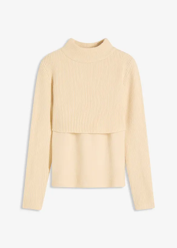 Tröja med lager-på-lager-look, bonprix