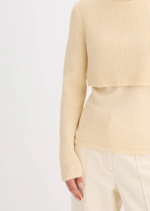 Tröja med lager-på-lager-look, bonprix