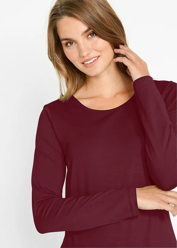 Långärmad topp (2-pack), bonprix