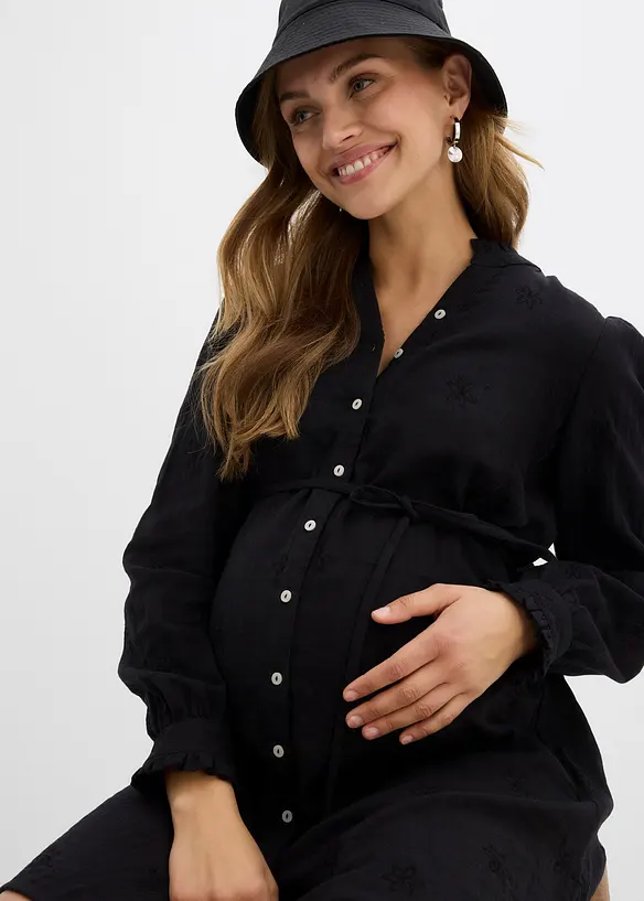 Mamma-blusklänning i mjuk bomullsmuslin, bonprix