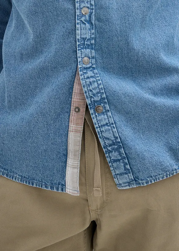 Jeansskjorta i ren bomull, bonprix
