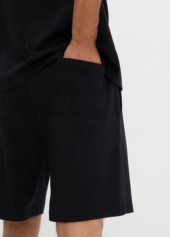 T-shirt och shorts i tjockt material av ekologisk bomull (2 delar), bonprix