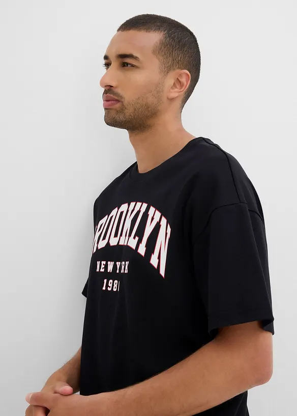 T-shirt och shorts i tjockt material av ekologisk bomull (2 delar), bonprix