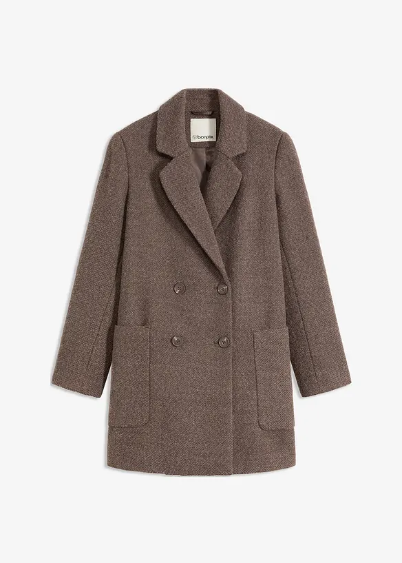 Kort kappa med yllelook, bonprix