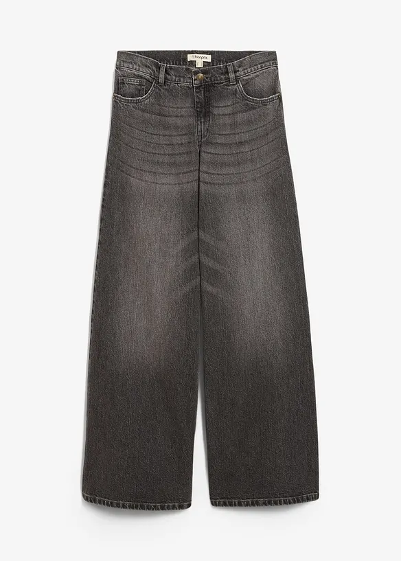 Wide Leg Jeans Mid Waist, bonprix