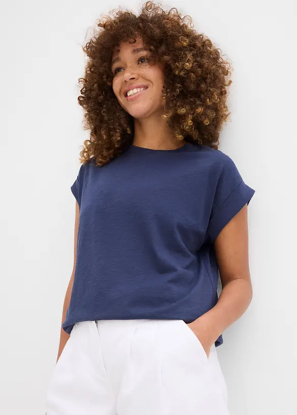Lång topp med bomull (2-pack), bonprix