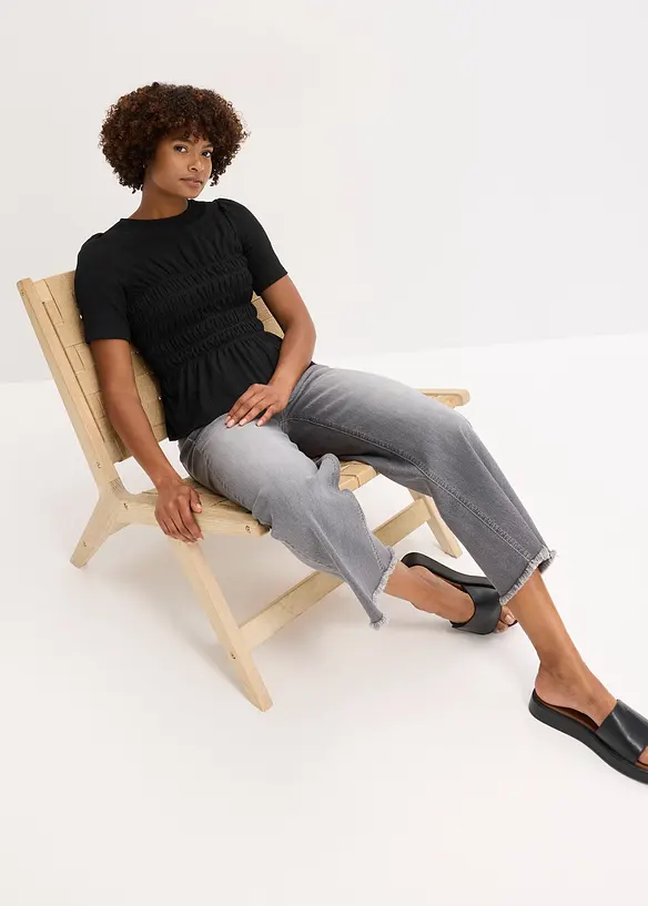 Topp med smock, bonprix