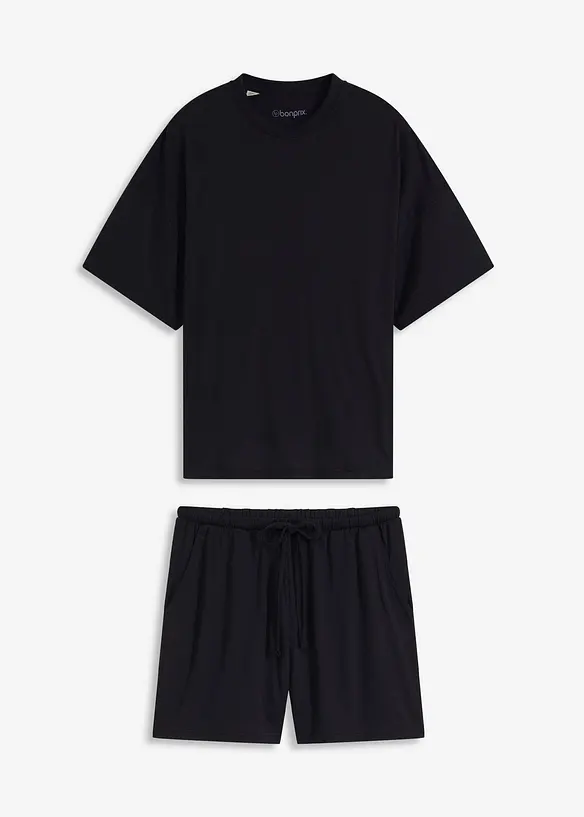 Oversizepyjamas med shorts av mjuk modal, bonprix