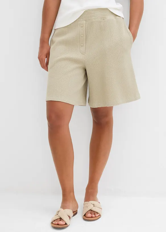 Dra på-shorts i ren bomull, bonprix