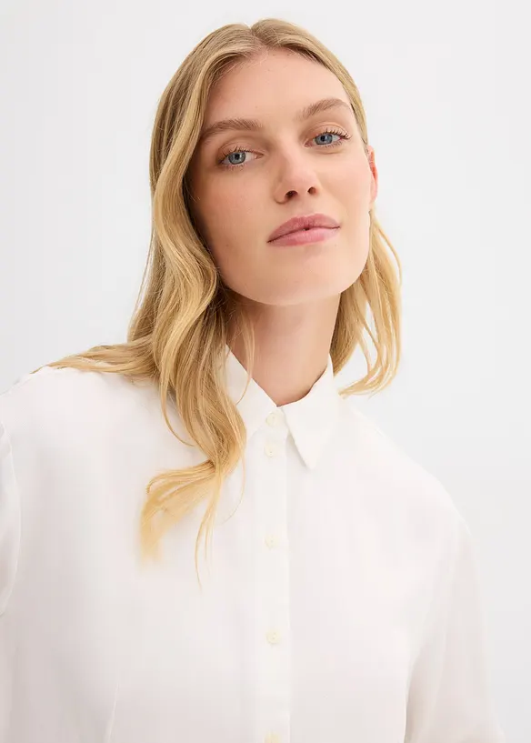 Skjortblus av mjuk viskos, bonprix