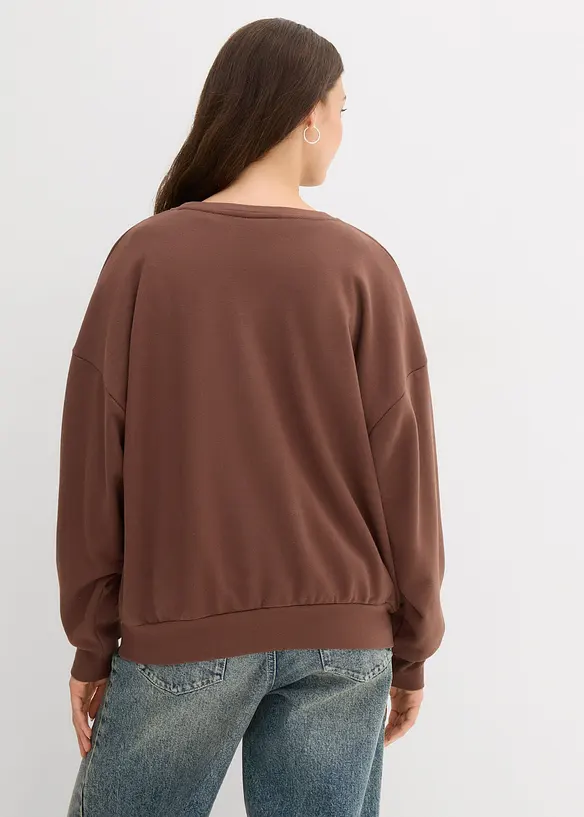 Oversizesweatshirt i mjuk bomullsmix, bonprix