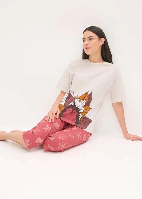 Capripyjamas av ekologisk bomull, bonprix