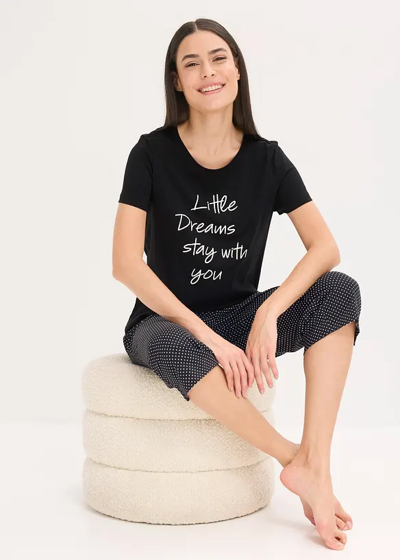 Capripyjamas av ekologisk bomull, bonprix