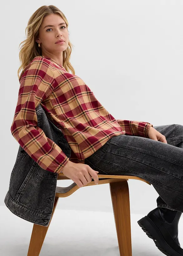 Blustunika av flanell, bonprix