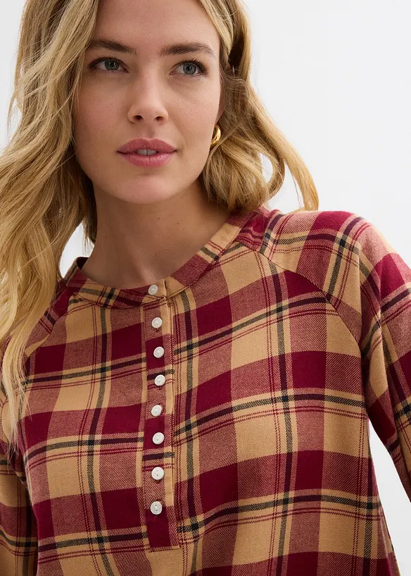 Blustunika av flanell, bonprix