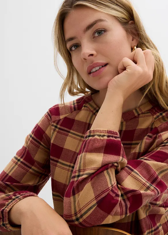 Blustunika av flanell, bonprix