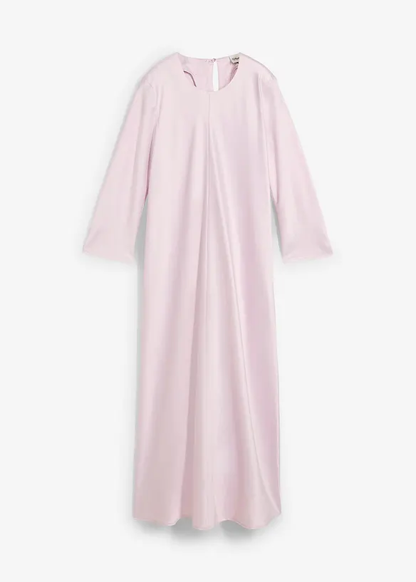 Klänning av glansig satin, bonprix