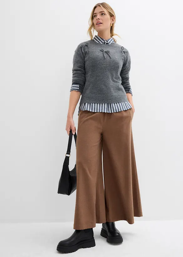 Culotter med yllelook, bonprix