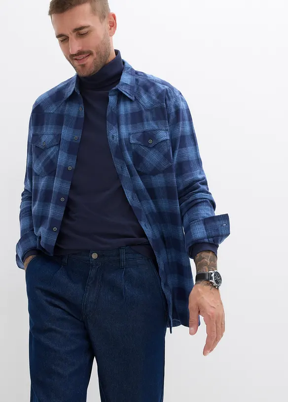 Loose Fit Jeans med gubbveck, Straight, bonprix