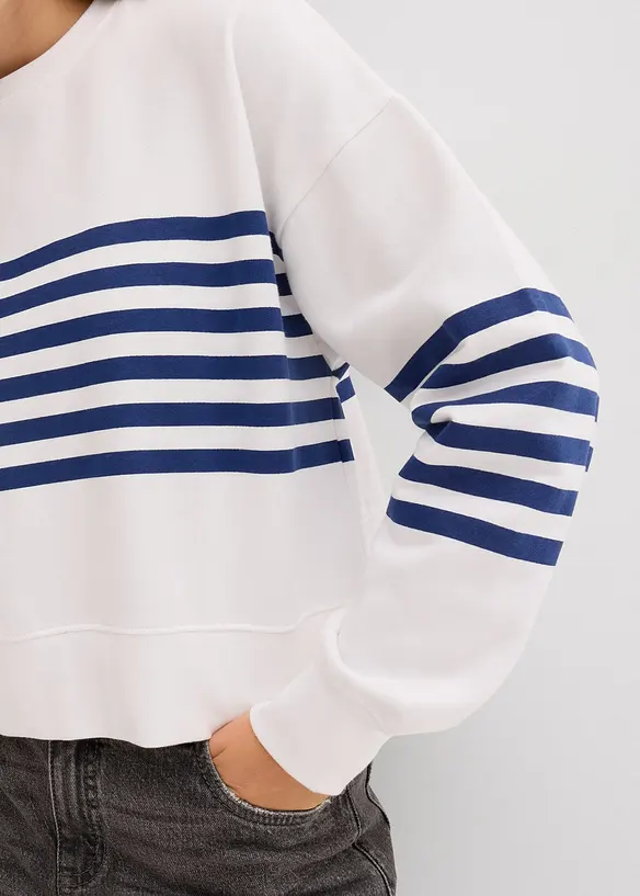 Oversizesweatshirt i ren bomull, bonprix