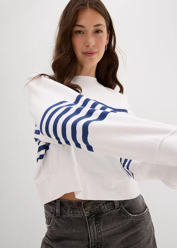 Oversizesweatshirt i ren bomull, bonprix