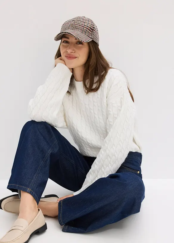 Wide Leg Jeans, Mid Waist, bonprix
