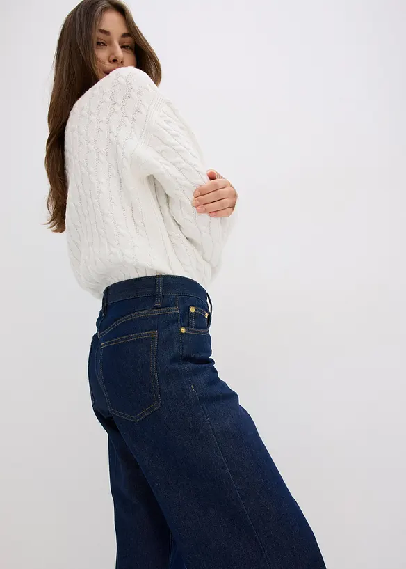 Wide Leg Jeans, Mid Waist, bonprix