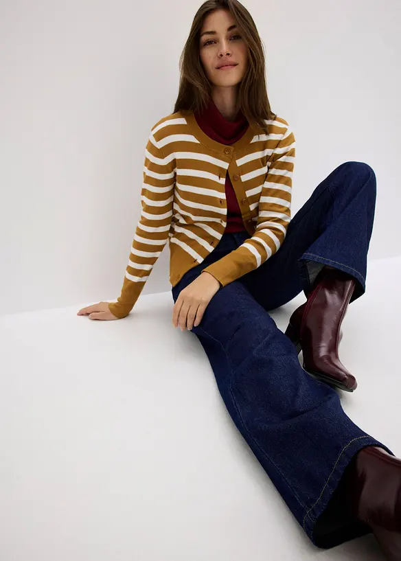 Straight jeans medelhög midja, bonprix