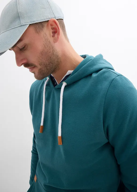 Sweatshirt med huva, bonprix