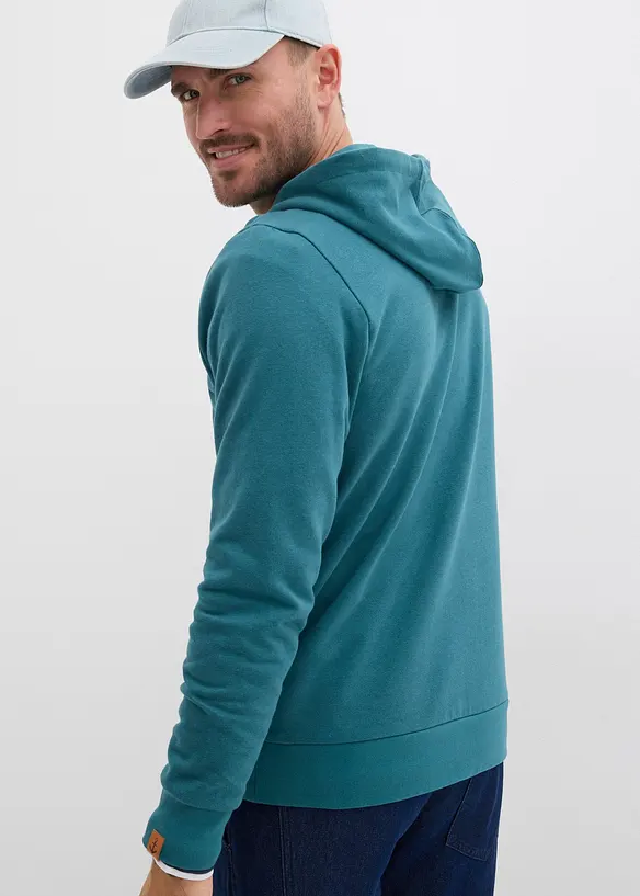 Sweatshirt med huva, bonprix