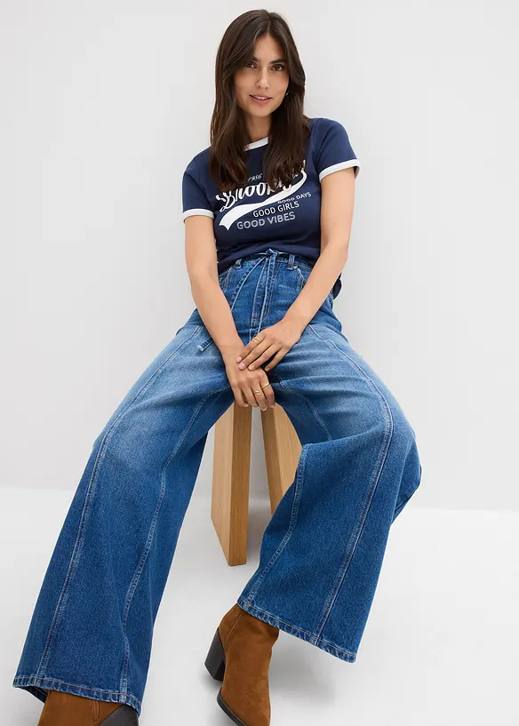 Wide Leg Jeans, High Waist, bonprix