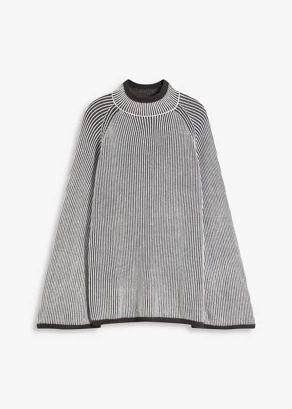 Oversizetröja med ståkrage, bonprix