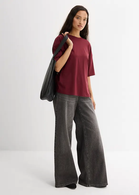 Ledig T-shirt i bomullsmix, bonprix