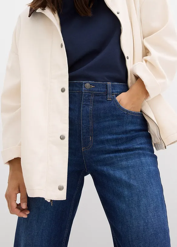 Mom Jeans High Waist, cropped, bonprix