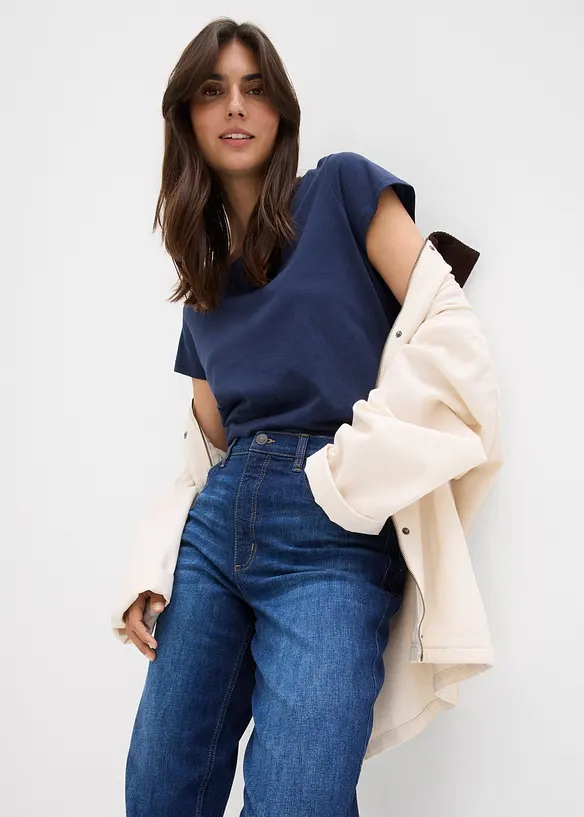 Mom Jeans High Waist, cropped, bonprix