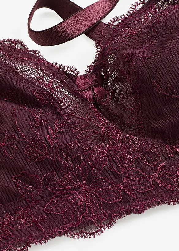 Bralette med broderi, bonprix