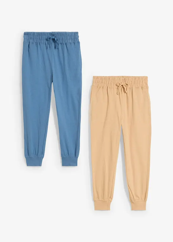 Joggingbyxa av ekologisk bomull (2-pack), bonprix
