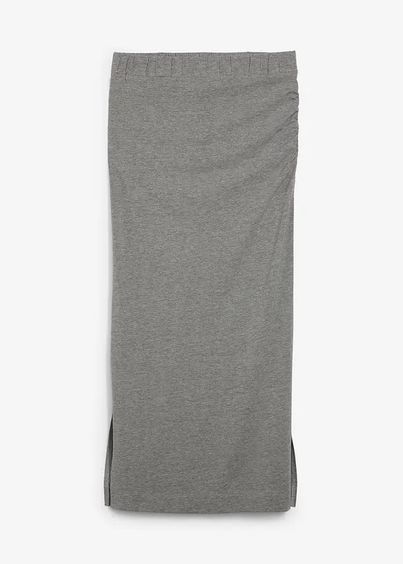 Mellanlång kjol i följsam viskos, bonprix