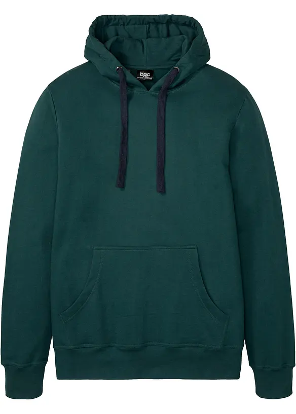 Sweatshirt med huva i ren bomull, bonprix