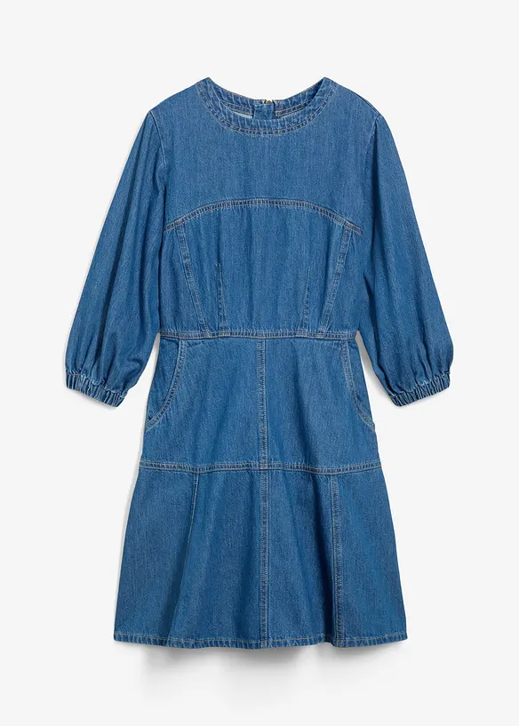 Jeansklänning i ren bomull, bonprix