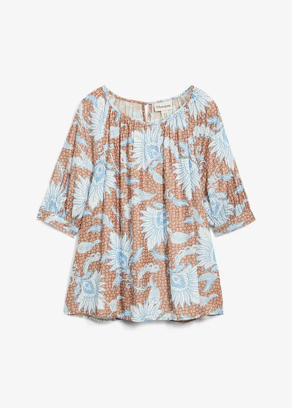 Blus av fintrådig viskosmix, bonprix