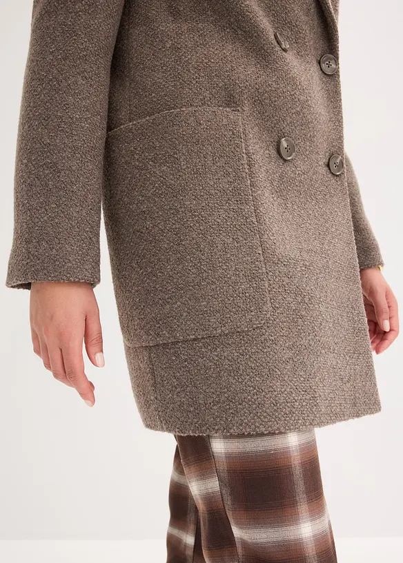 Kort kappa med yllelook, bonprix