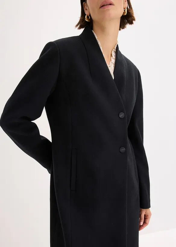 Kort kappa med yllelook, bonprix