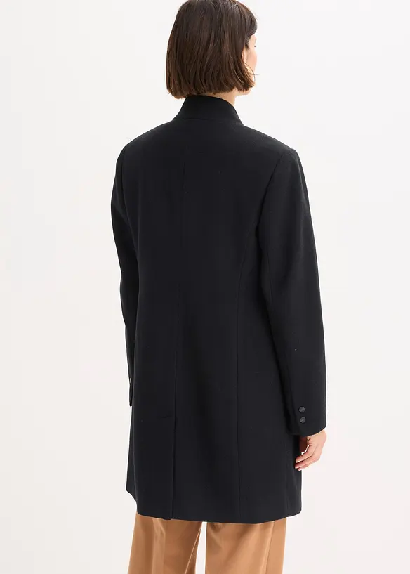 Kort kappa med yllelook, bonprix