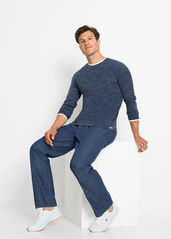 Dra på-byxa, Classic Fit, Straight, bonprix