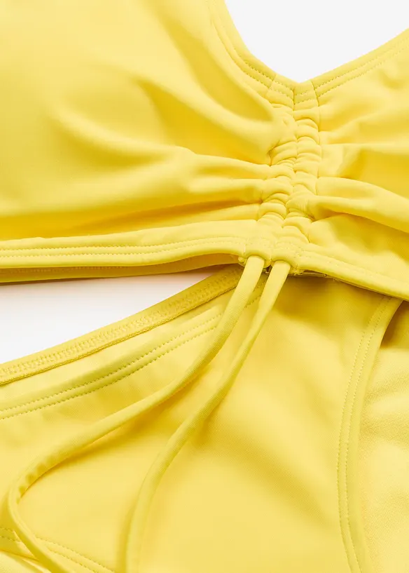 Bikini med halterneck och rynkning (2 delar), bonprix