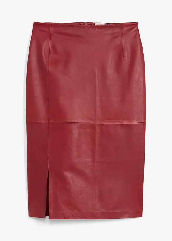 Skinnkjol med slits, bonprix