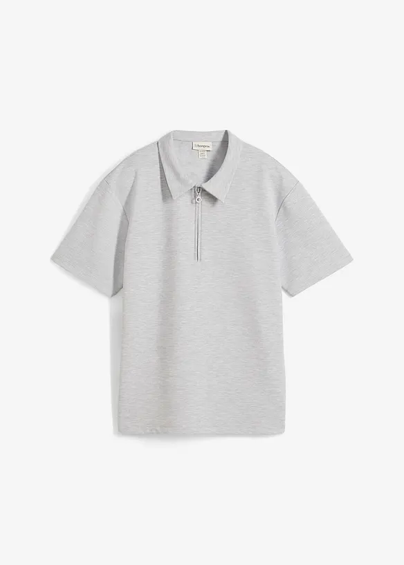 Pikétröja av viskosmix, bonprix